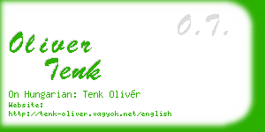 oliver tenk business card